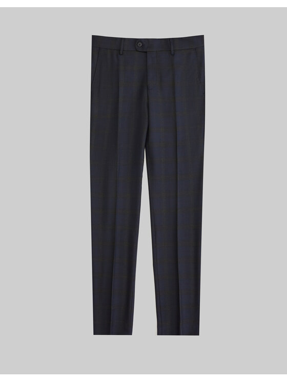 Borgio Borgio Spodnie garniturowe naro Granatowy Slim Fit