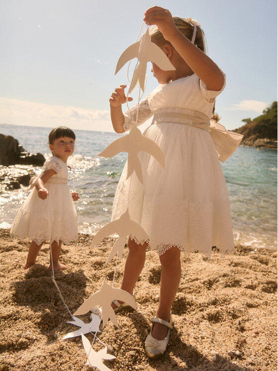 Abel & Lula Abel & Lula Elegantna haljina 5028 Bijela Regular Fit