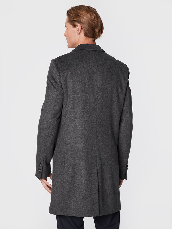 BOSS Boss Vlněný kabát H-Hyde-224 50479756 Šedá Slim Fit