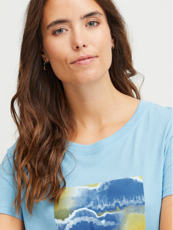 Fransa Fransa Tričko 20612765 Modrá Regular Fit