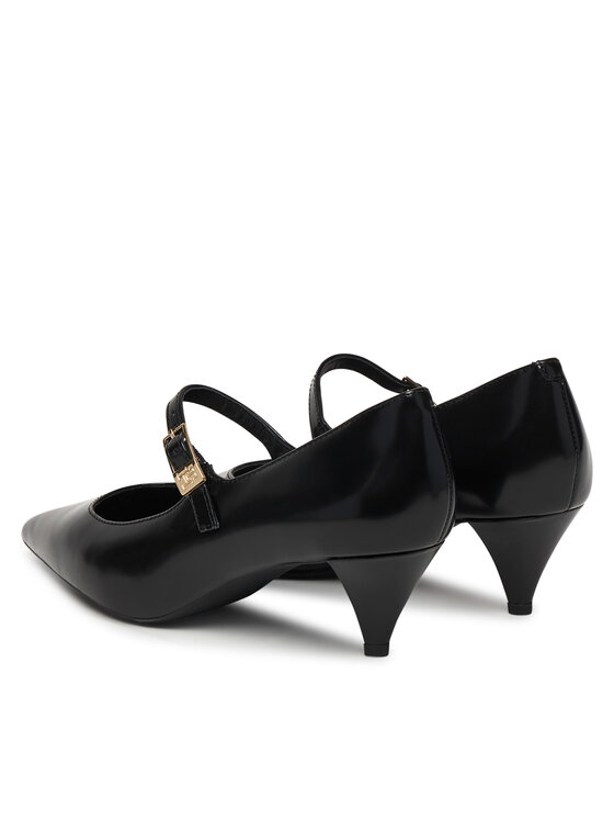 Tommy Hilfiger Tommy Hilfiger Čevlji z visoko peto Low Pump Abrasivato FW0FW09321 Črna