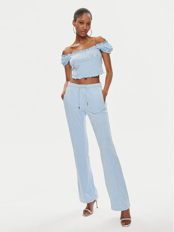 Juicy Couture Juicy Couture Блузка Brodie JCWCT23309 Блакитний Regular Fit
