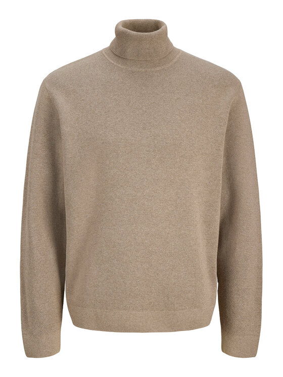 Jack & Jones Jack & Jones Bluză cu gât Milano 12285093 Bej Relaxed Fit