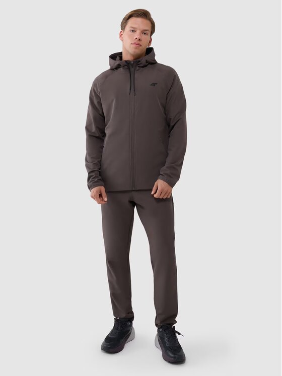 4F 4F Funkčná mikina 4FWSS25TFSWM458-81S Hnedá Regular Fit
