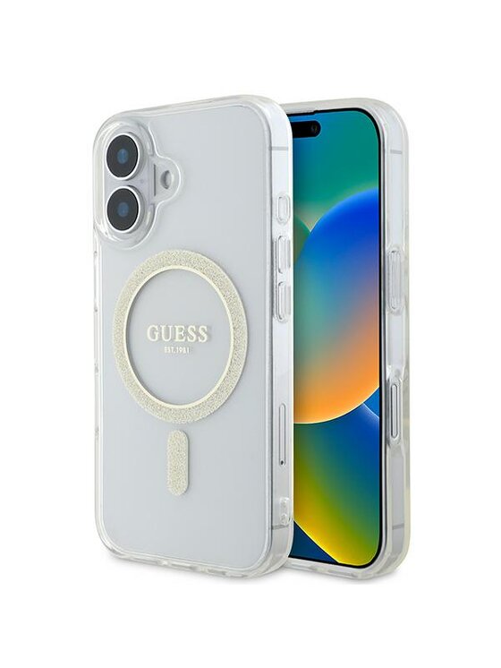 Guess Guess Etui na telefon Apple iPhone 16 Przezroczysty