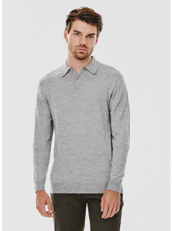 Sweter, rozmiar L, Szary, P24WF-2X-012