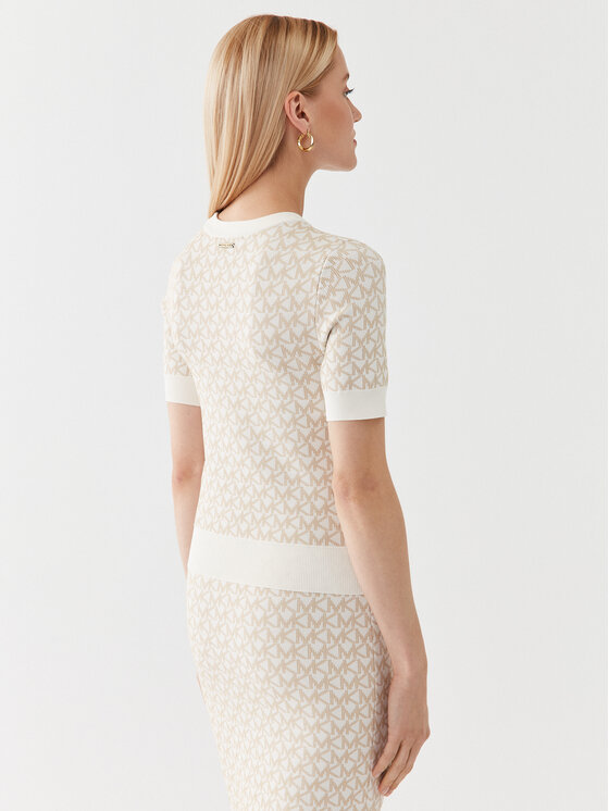 MICHAEL Michael Kors MICHAEL Michael Kors Sweter MH1604L5KZ Beżowy Regular Fit