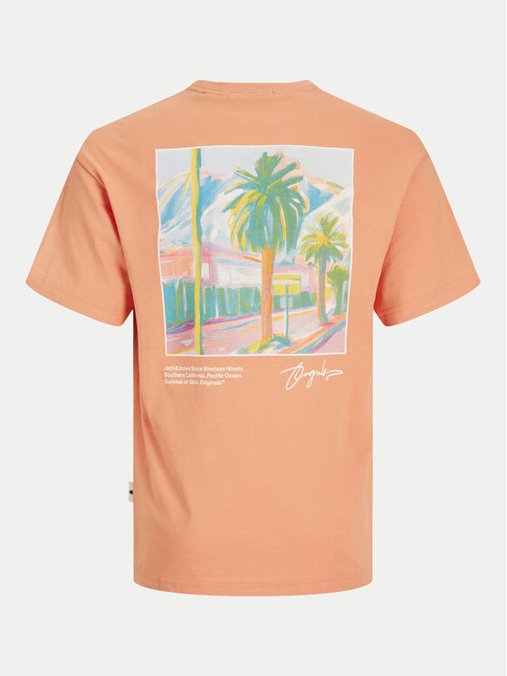 Jack&Jones Junior Jack&Jones Junior T-Shirt Joraruba 12257134 Pomarańczowy Volume Fit