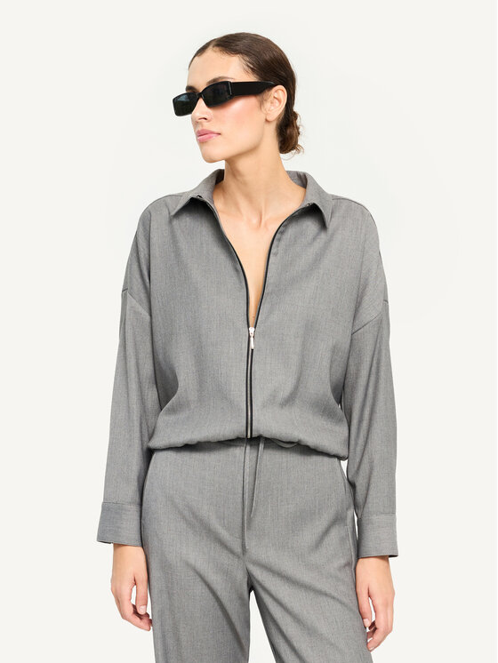 KMX KMX Kurtka bomber 108100017 Szary Loose Fit