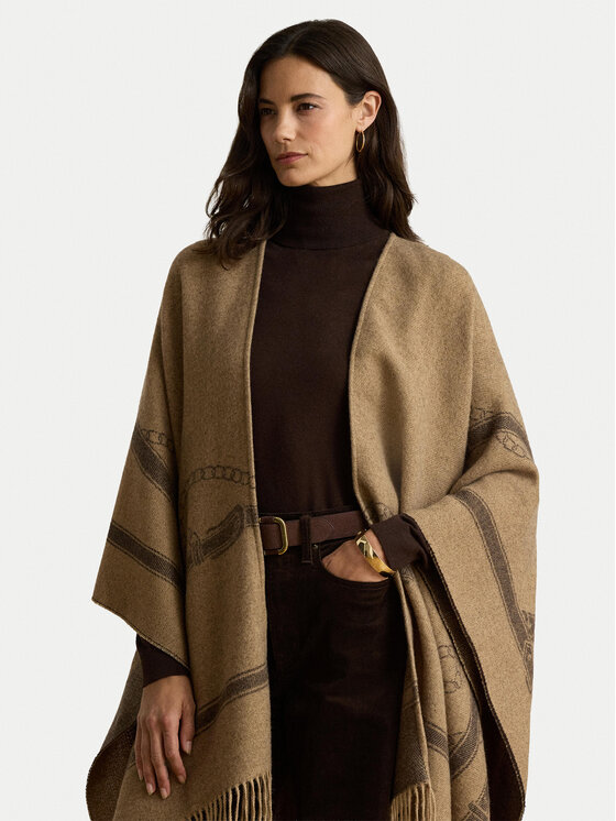 LAUREN RALPH LAUREN LAUREN RALPH LAUREN Пончо 454P23618004 Світло-коричневий