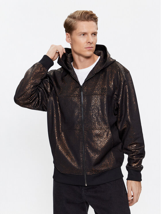 Hugo Mikina Detallao 50498288 Čierna Regular Fit
