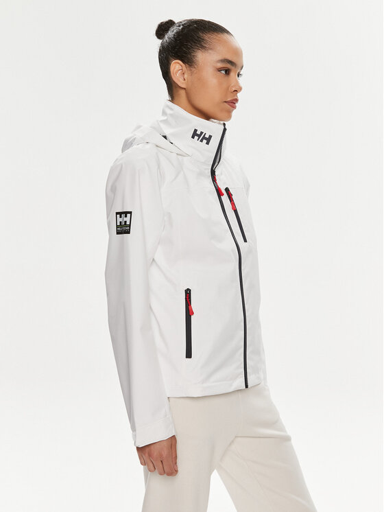 Helly Hansen Helly Hansen Ветроходно яке W Crew Hooded Jacket 2.0 34448 Бял Regular Fit