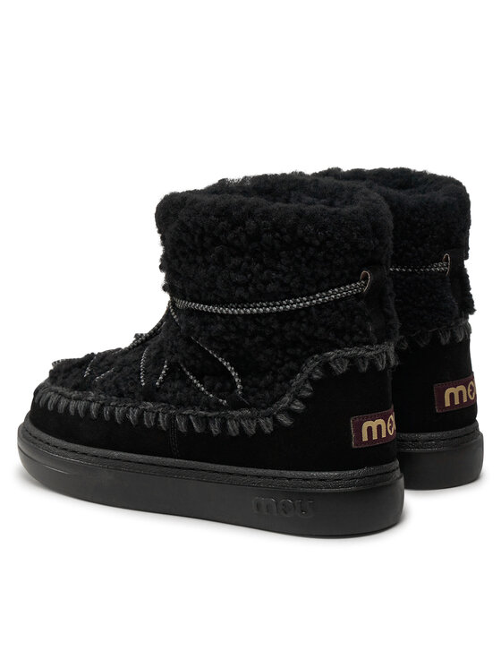 Mou Mou Čizme za snijeg Eskimo Sneaker Bold Scoub Lace FW411012A Crna