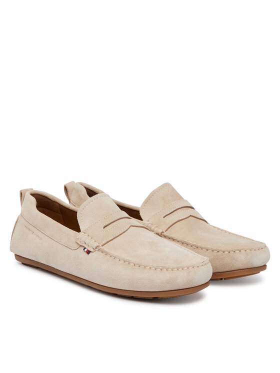 Tommy Hilfiger Tommy Hilfiger Mokasini Core Hilfiegr Suede Driver FM0FM05789 Bež