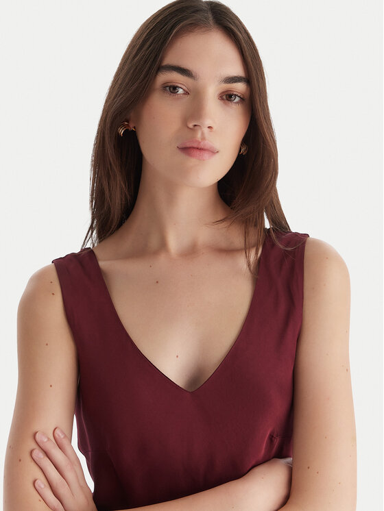 ViCOLO ViCOLO Coctailkleid TF0247 Dunkelrot Regular Fit