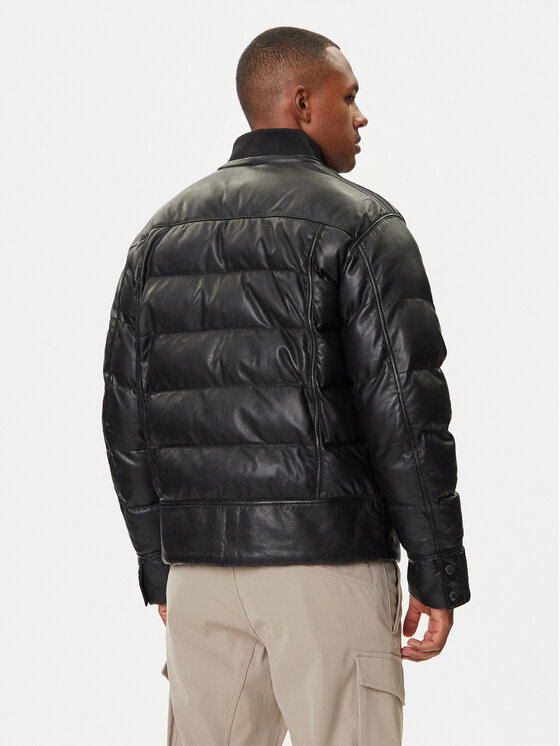 Parajumpers Parajumpers Lederjacke Gian 25WMPMJKLE03 Schwarz Regular Fit
