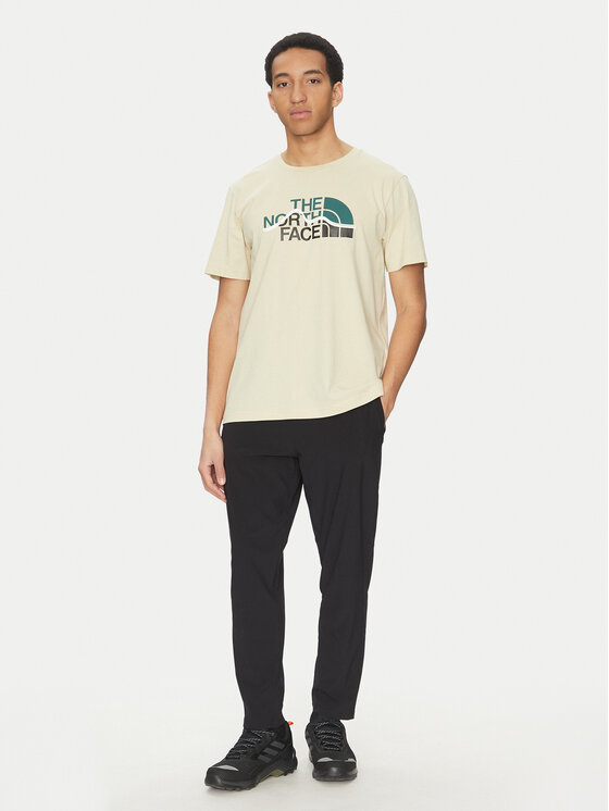 The North Face The North Face T-krekls Mountain Line NF0A87NT Bēšs Regular Fit