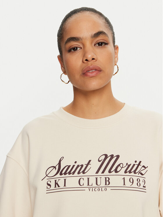 ViCOLO ViCOLO Mikina RS0057 Écru Relaxed Fit