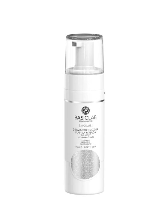 BasicLab BasicLab BasicLab Micellis dermatologiczna pianka myjąca do skóry ultrawrażliwej 150ml Pianka