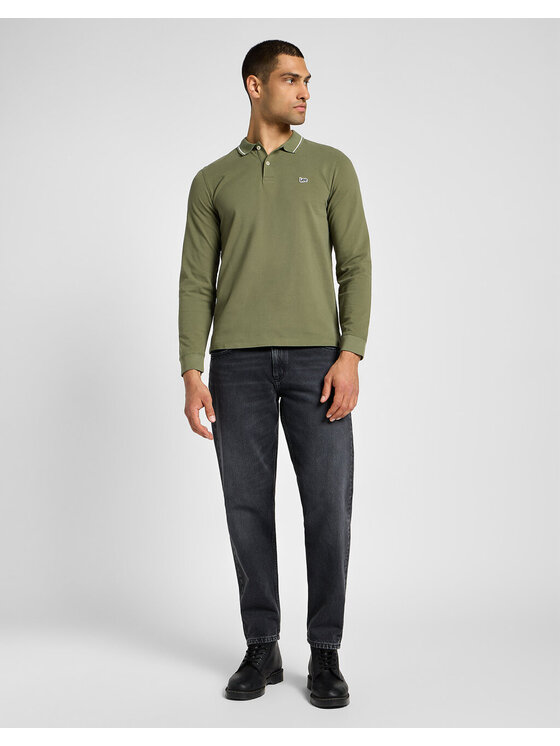 Lee Lee Polo 112355667 Zielony Regular Fit