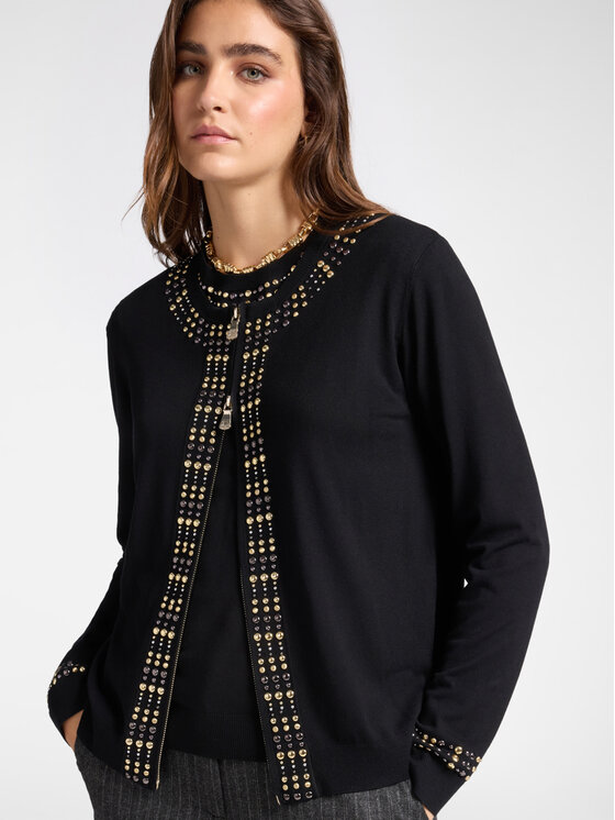 Elena Mirò Elena Mirò Cardigan M520Z000661N033 Nero Boxy Fit