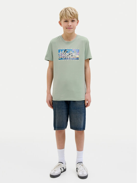 Jack&Jones Junior Jack&Jones Junior T-Shirt Colton 12269809 Πράσινο Regular Fit