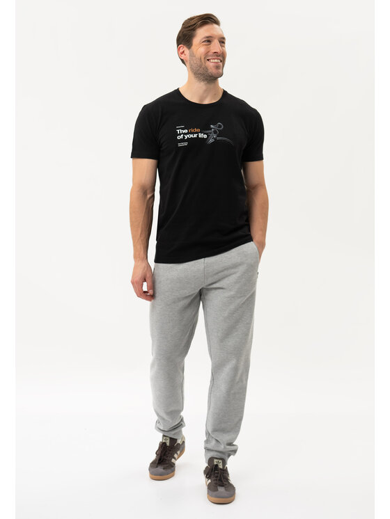 Volcano Volcano T-Shirt T-TOURING Czarny Regular Fit