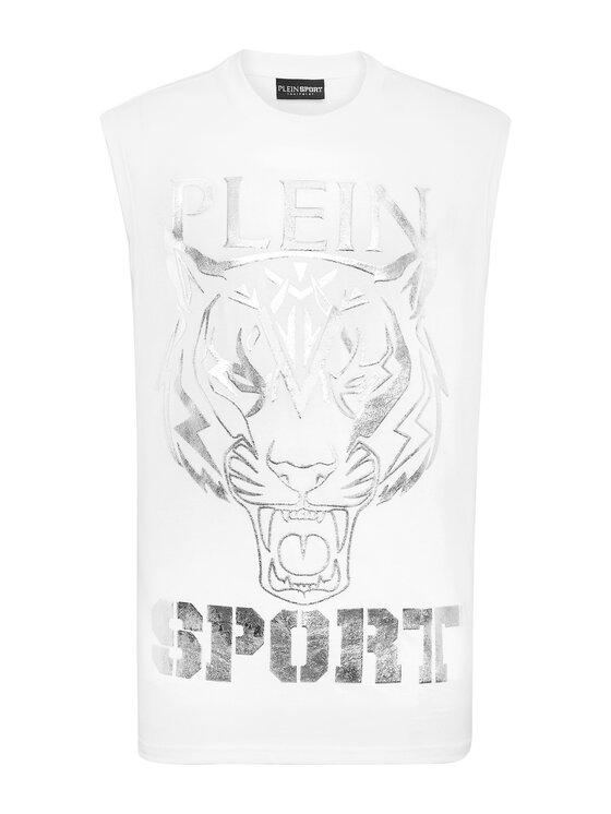 Plein Sport Plein Sport Tank top 10159 Biały Regular Fit