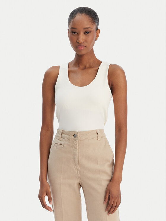 Marella Marella топ Tiglio 2615941051 Екрю Slim Fit