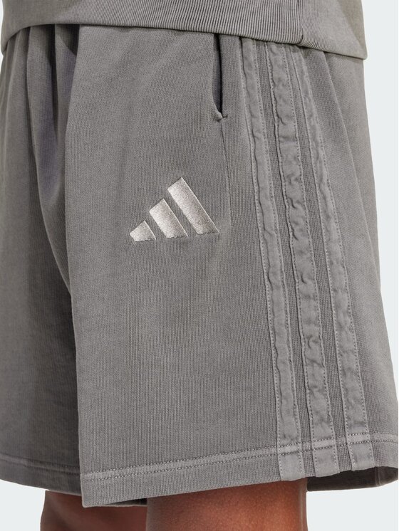 adidas adidas Szorty materiałowe French Terry Czarny Loose Fit