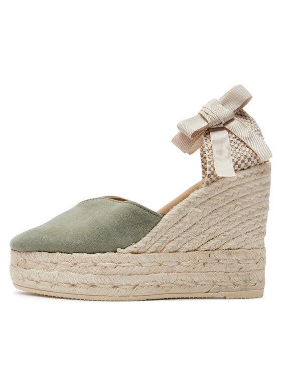Manebi Manebi Espadrilles Hamptons Heart-Shaped Wedge Espadrilles W 0.1 WH Zaļš