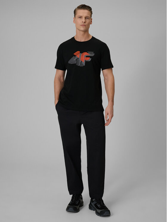 4F 4F T-Shirt BRAND CODE Czarny Regular Fit