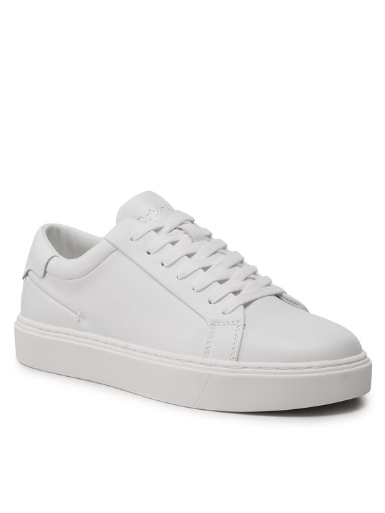 Calvin Klein Calvin Klein Sneakersy Low Top Lace Up Lth Sm HM0HM01018 Biały