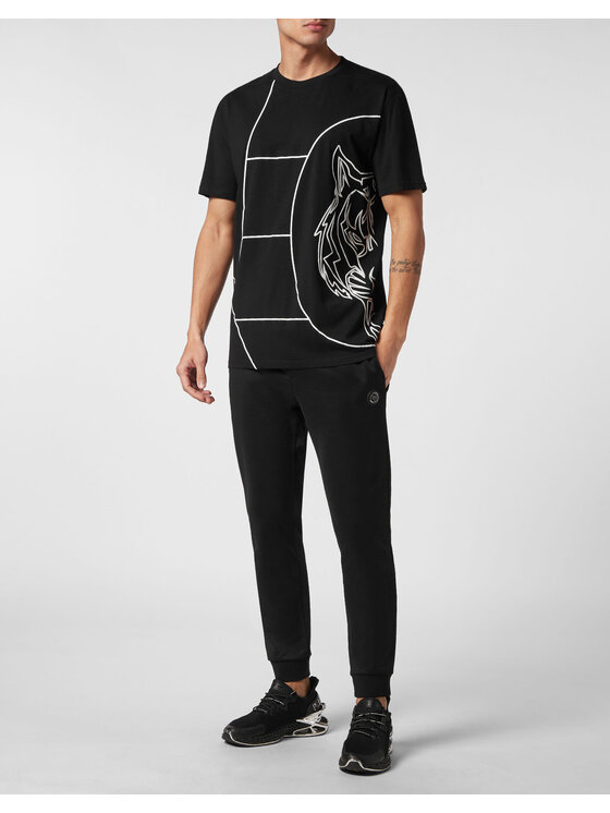 Plein Sport Plein Sport T-Shirt 4989 Czarny Regular Fit