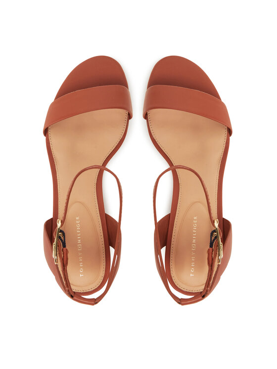 Tommy Hilfiger Tommy Hilfiger Espadrile Leather Ankle Strap Espad Sandal FW0FW08533 Rjava