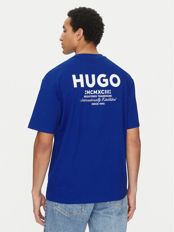 HUGO HUGO T-Shirt Nalono 50509776 Niebieski Loose Fit