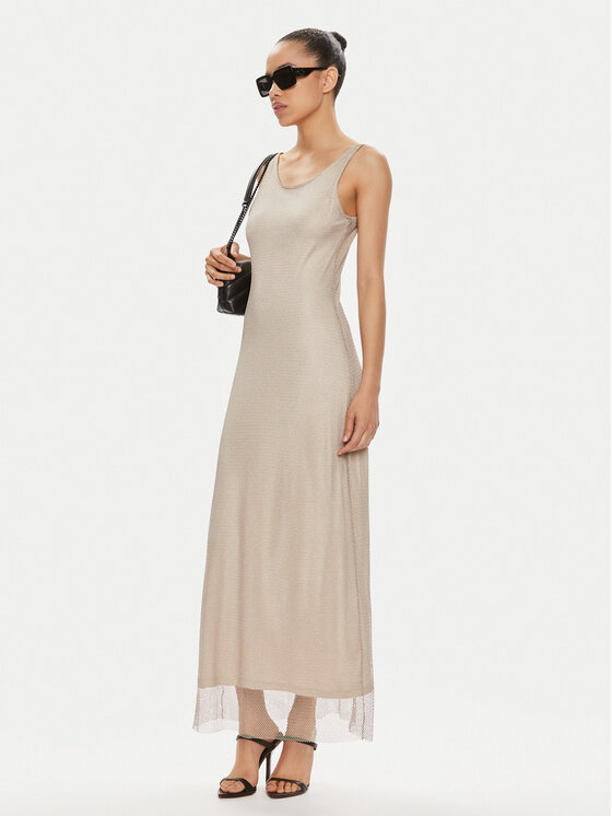 Rinascimento Rinascimento Rochie de zi CFC0118504003 Bej Regular Fit