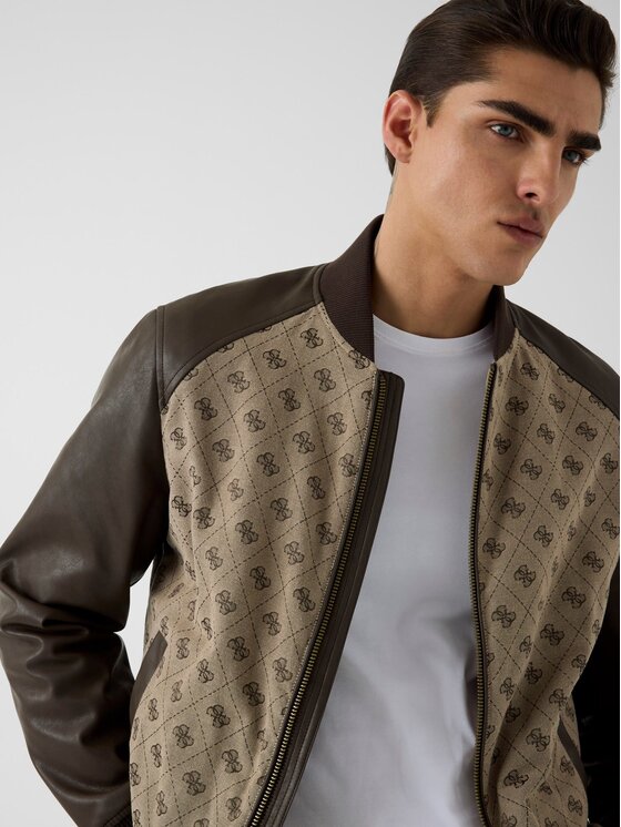 Guess Guess Демісезонна куртка 182886 Коричневий Classic Fit
