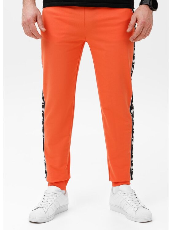 PITBULL PITBULL Spodnie dresowe TAPE NUGGET Pomarańczowy Regular Fit