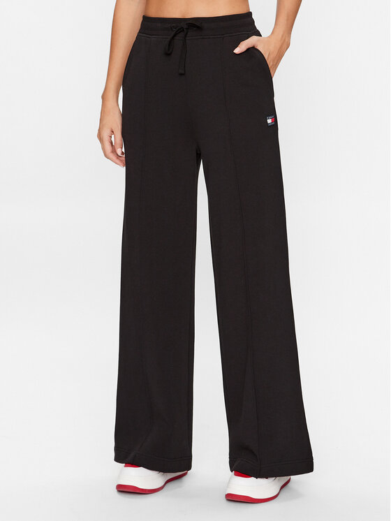 Tommy Jeans Pantaloni trening Badge DW0DW15860 Negru Loose Fit