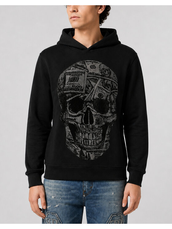 PHILIPP PLEIN PHILIPP PLEIN Felpa 31599 Nero Regular Fit