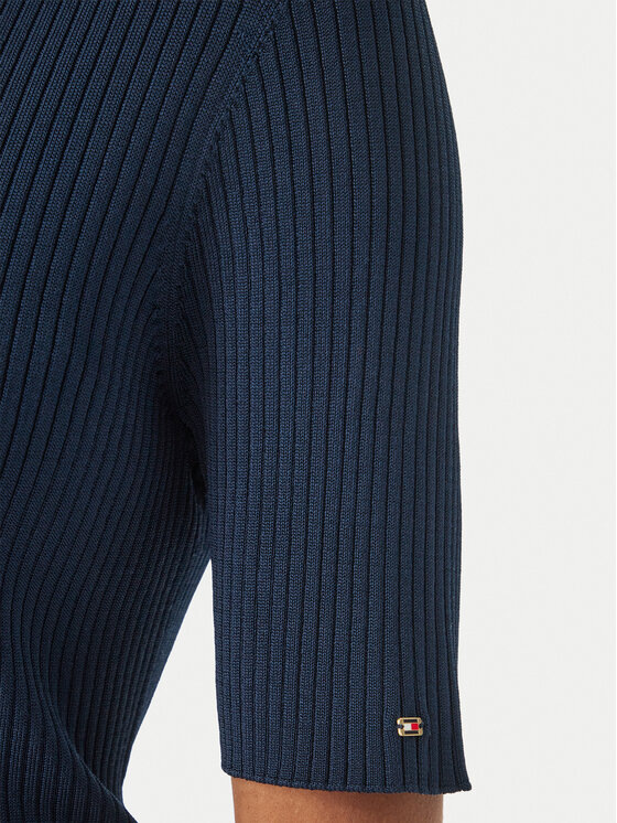 Tommy Hilfiger Tommy Hilfiger Kardigan WW0WW48482 Granatowy Slim Fit