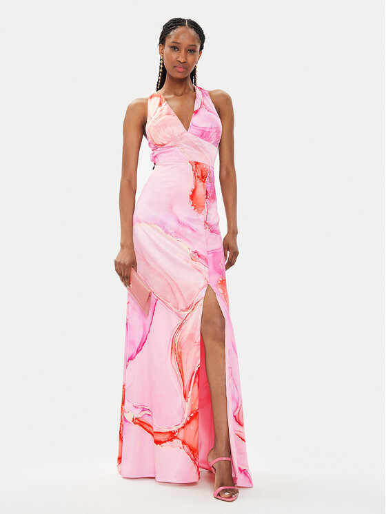 Fracomina Fracomina Sukienka letnia FQ24SD3013W470N4 Różowy Slim Fit