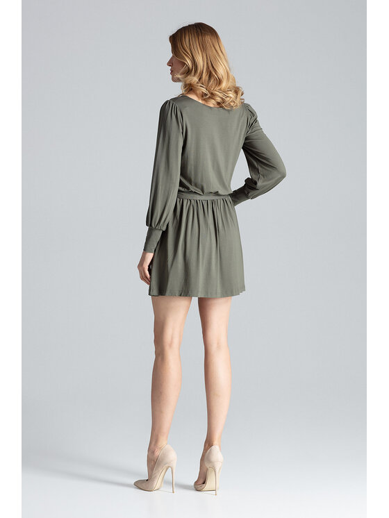 FIGL FIGL Šaty M576 Khaki Regular Fit