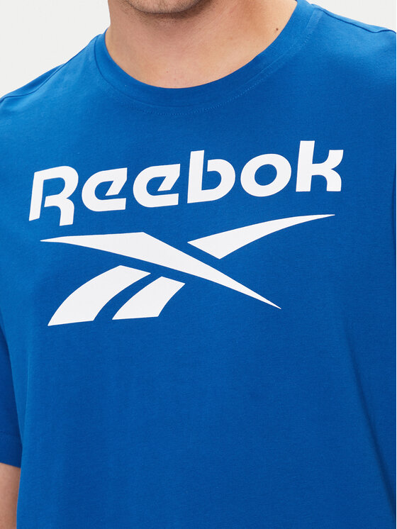 Reebok Reebok Majica Big Stacked Logo 100071174 Mornarsko modra Regular Fit