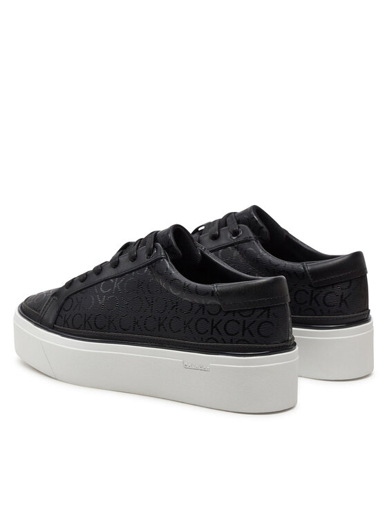 Calvin Klein Calvin Klein Sneakersy Flatform Cup Lace Up Epi Mono HW0HW01911 Czarny