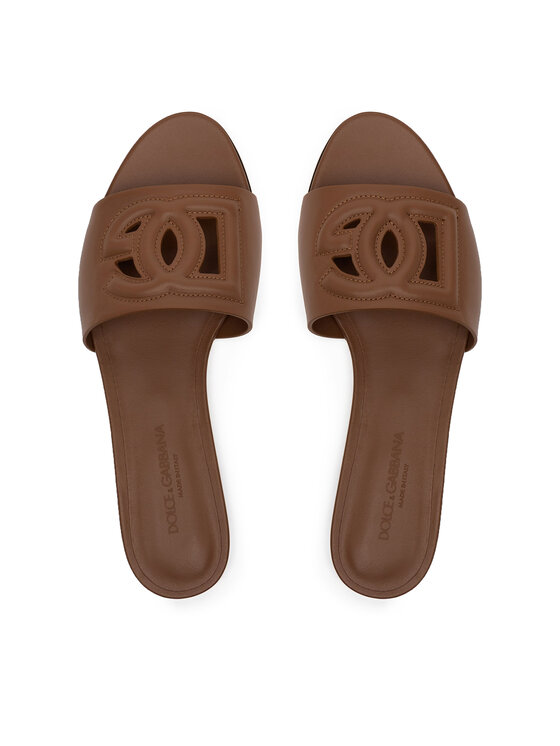 Dolce&Gabbana Dolce&Gabbana Klapki CQ0436 AY329 Brązowy