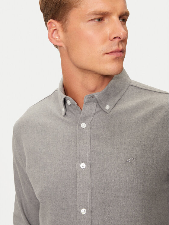 INDICODE INDICODE Сорочка Darian 25-354 Сірий Regular Fit