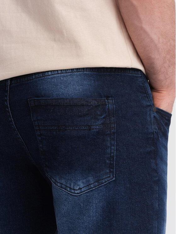 Ombre Ombre Džínové šortky OM-SRDS-0145 Modrá Regular Fit