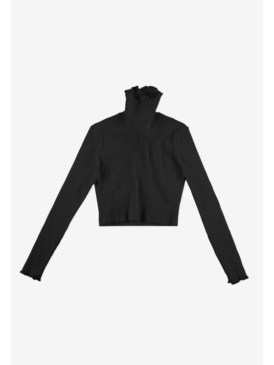 PROSTO. PROSTO. Golf Ribbed Czarny Regular Fit